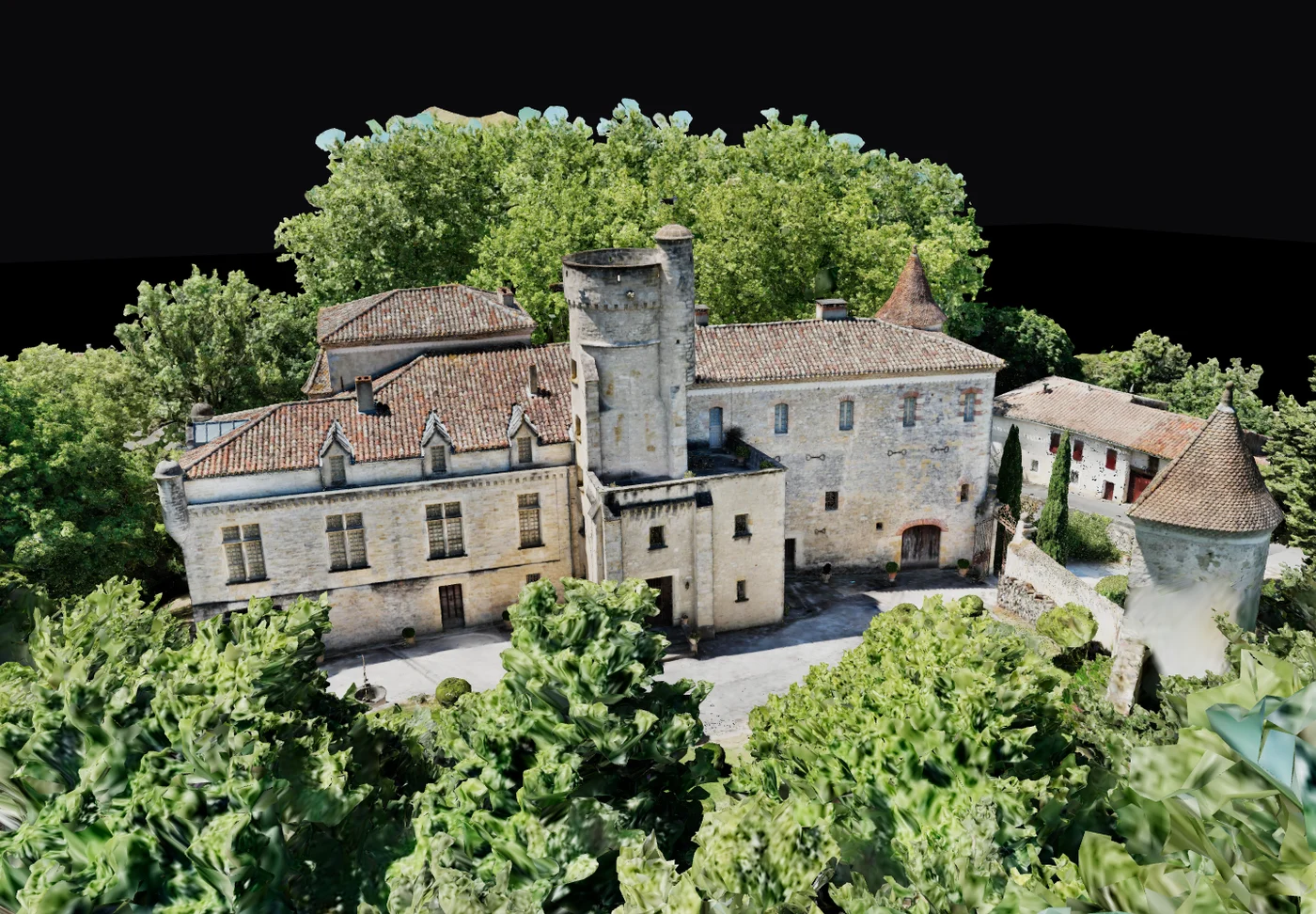 Reconstruction 3D du château de Belflou et de ses abords